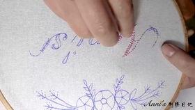 回针绣视频,一针一线绘就精美画卷